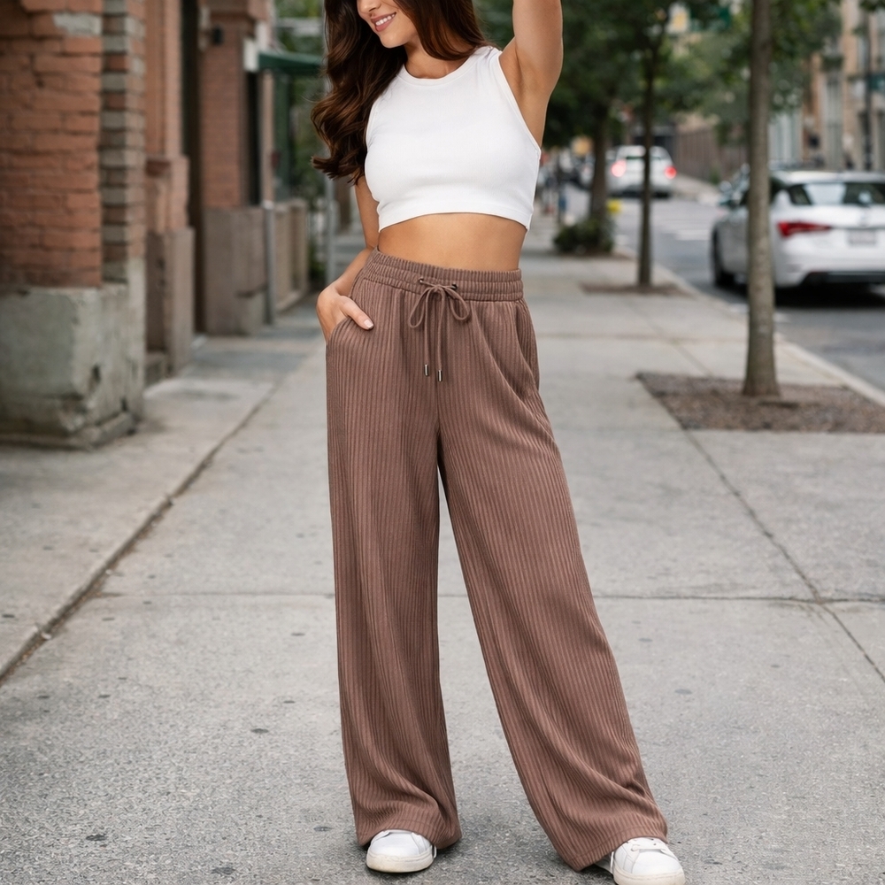 NWT Love Poem Stretch Acetate Wide Leg Pants | Silky Flowy Lounge Chic